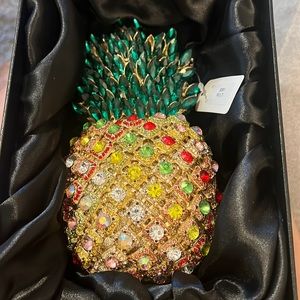 Pineapple rhinestone clutch
